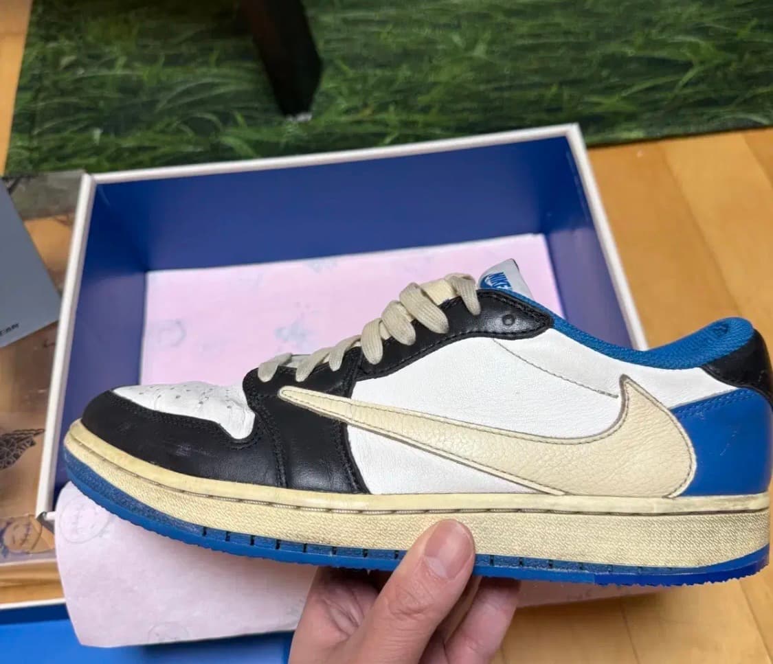 트래비스 스캇 프라그먼트 조던1 로우 \사용감 있음 275 상품이미지10