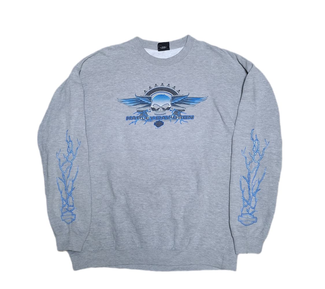 00s 할리데이비슨 feel the thunder 라이트닝 썬더 스웻 상품이미지3