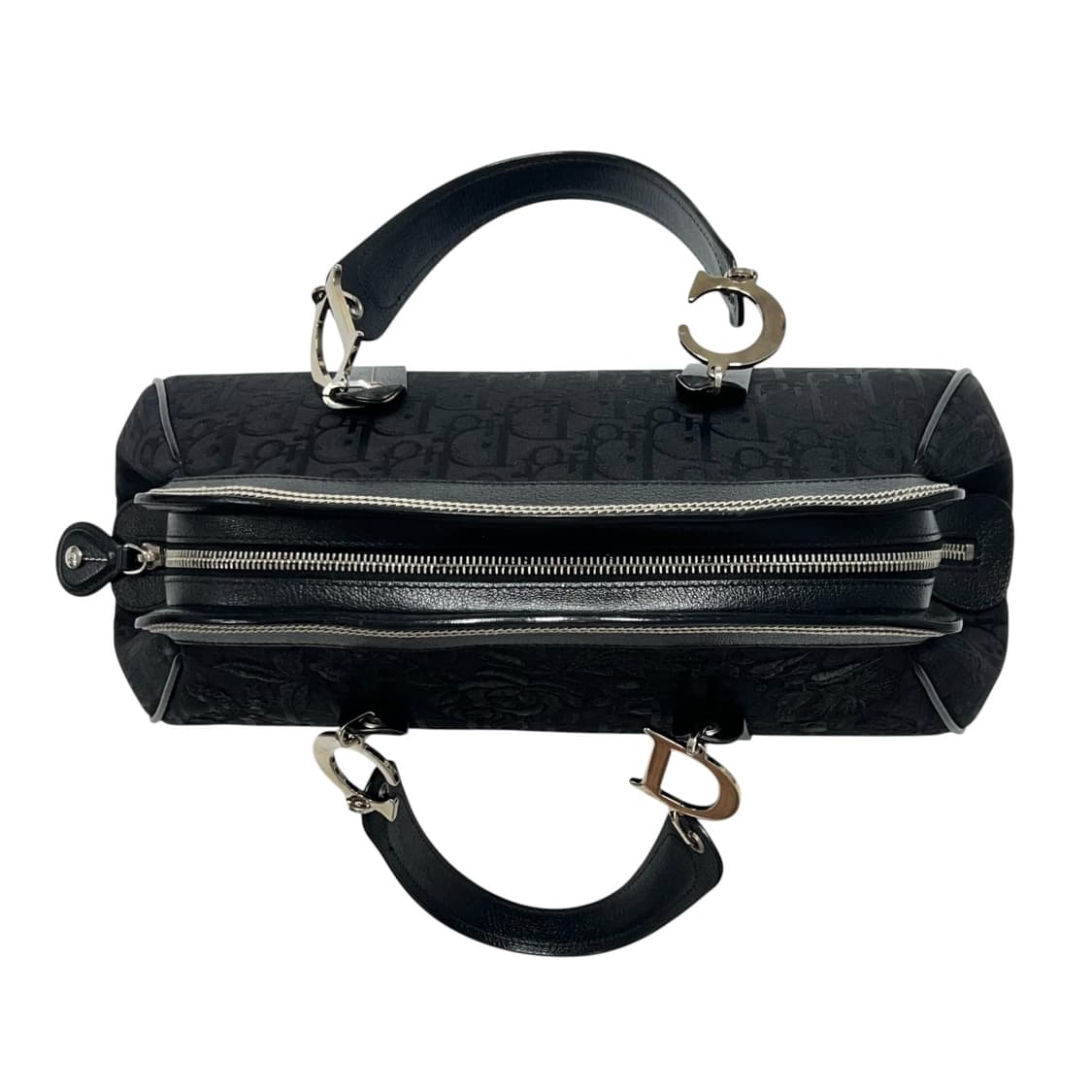 디올 블랙 오블리크 플로럴 자수 닥터백 볼링백 상품이미지6