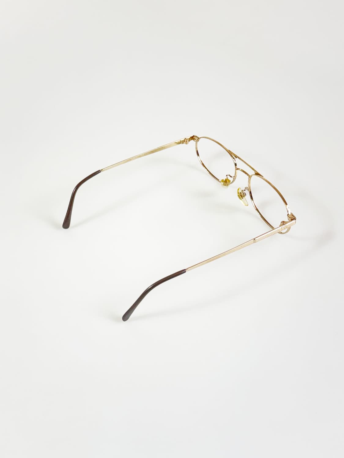 90s MARELLI 골드 메탈 스퀘어 보잉 프레임 빈티지 안경 상품이미지4