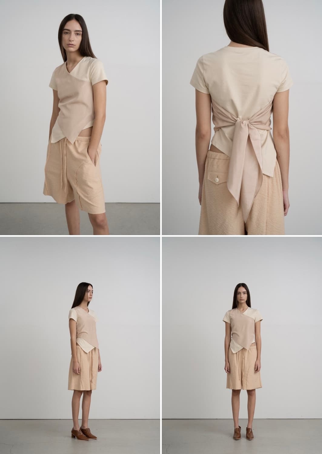 마뗑킴 백 포인트 탑 실키 스카프탑 그레이 상품이미지7