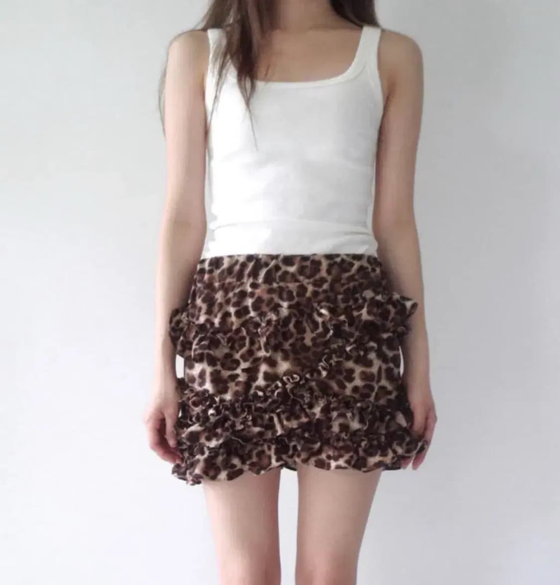 세틀포문 settle for moon 레오파드 스커트 상품이미지1