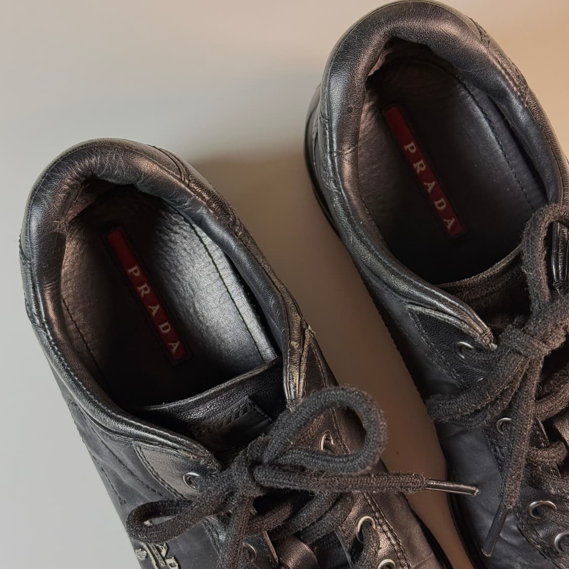 PRADA 프라다 나일론 레더 스니커즈 상품이미지2