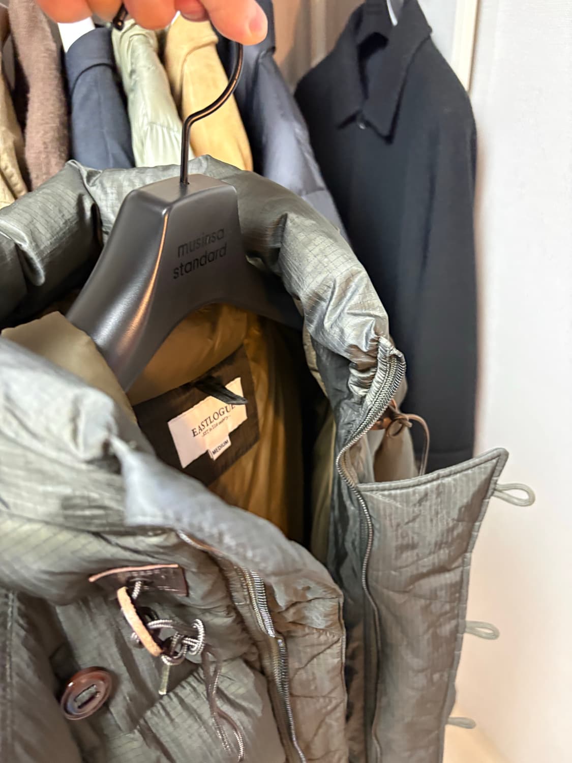 24fw 이스트로그 윈드스톰 다운 파카 올리브립스탑 m 상품이미지6