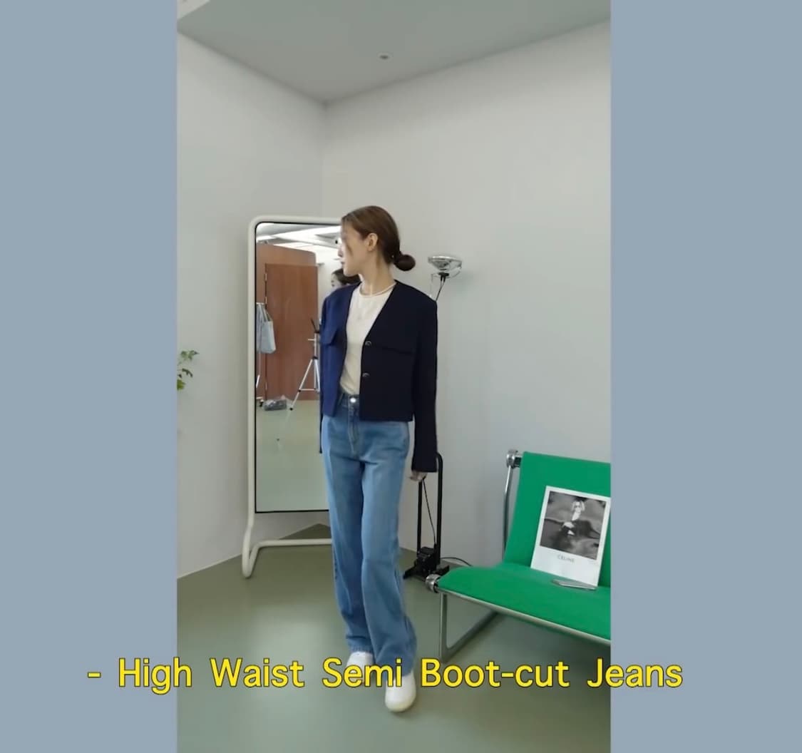 Raive High Waist Semi Boot-cut Jeans (2) 상품이미지4