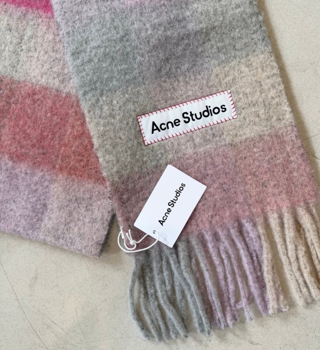 아크네 스튜디오 체크 알파카 모헤어 울머플러 스카프 남여공용 상품이미지10