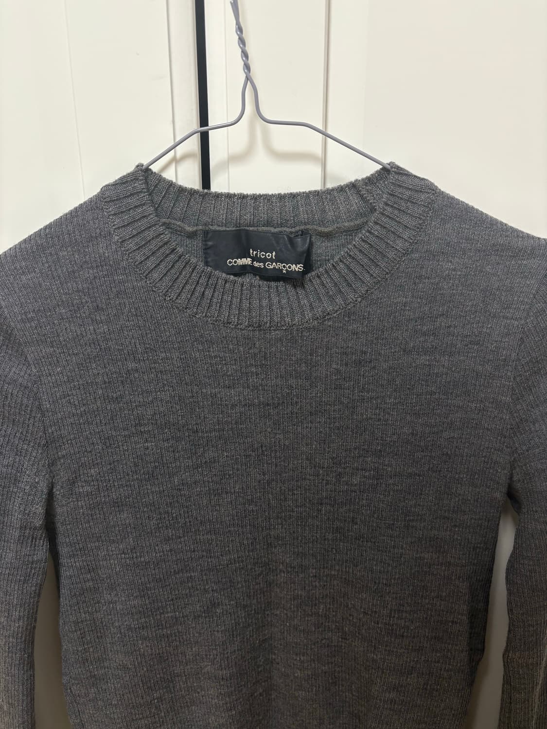 꼼데가르송 트리콧 그레이 니트 상품이미지2