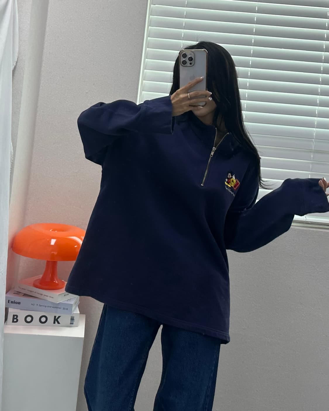 (XL)디즈니 반집업 맨투맨-M1124 상품이미지1