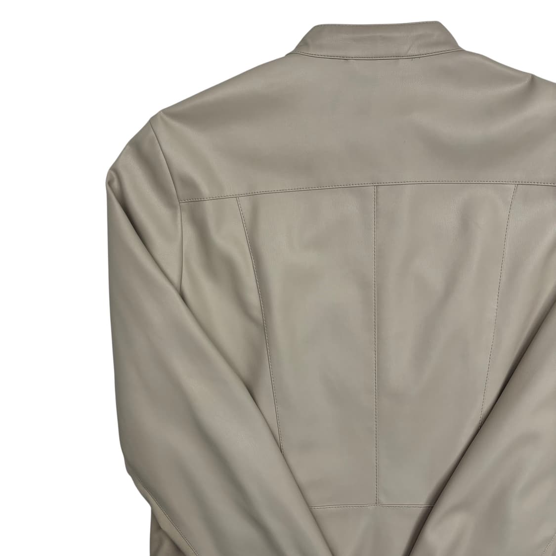 캘빈 클라인 아이보리 레더 바이커 자켓 L 상품이미지5