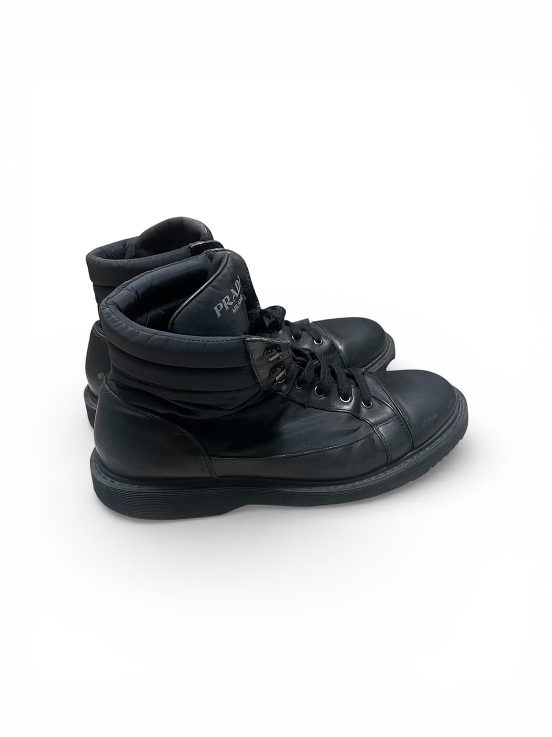 285) 프라다 레더 나일론 부츠 워커 상품이미지6