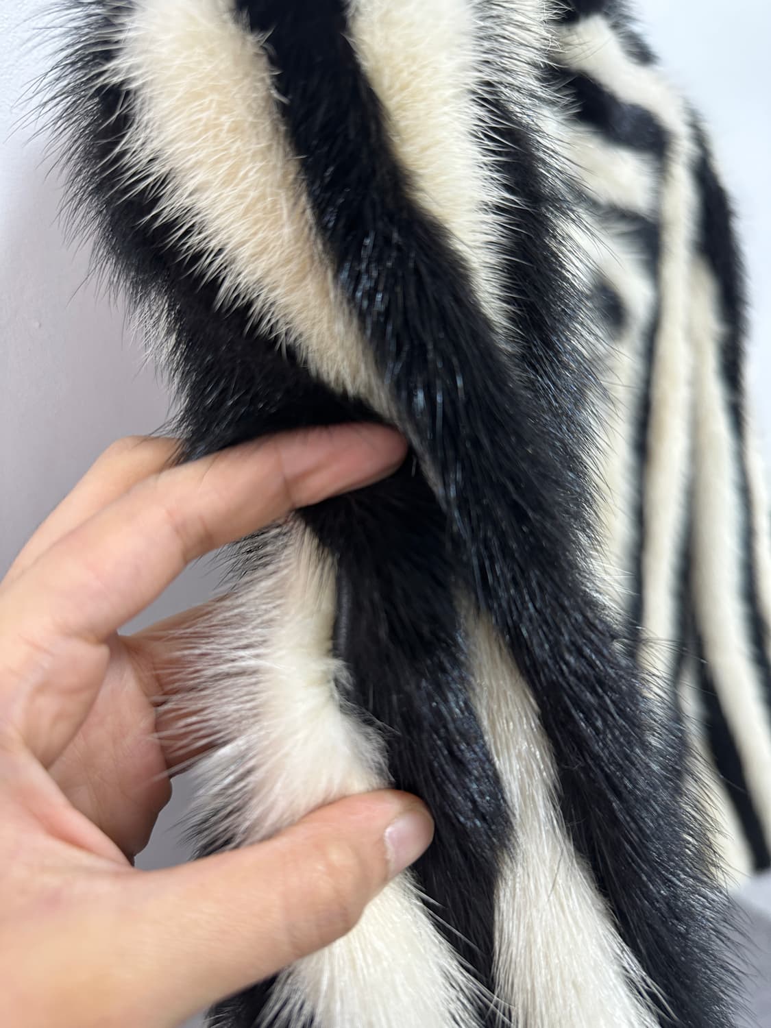 Mink lambs leather point fur jacket 상품이미지6