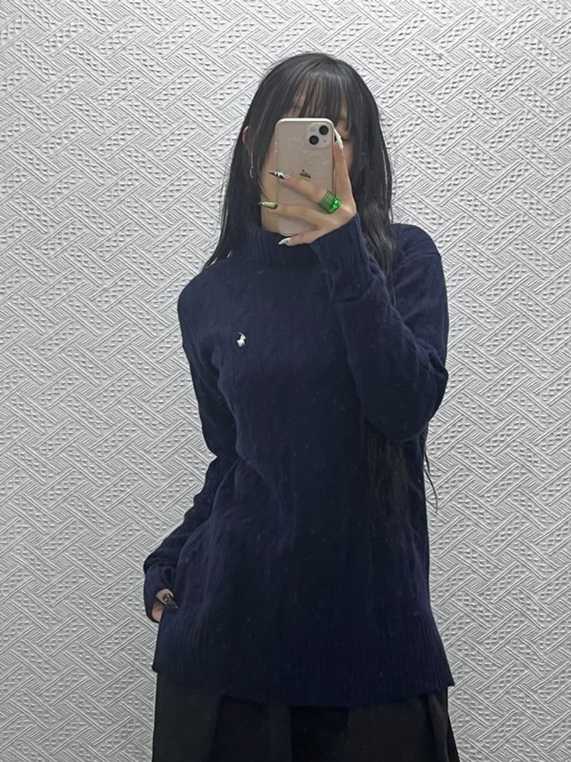 폴로 랄프로렌 모던캐주얼 터틀넥 꽈배기 울 니트 XS C08623 상품이미지2