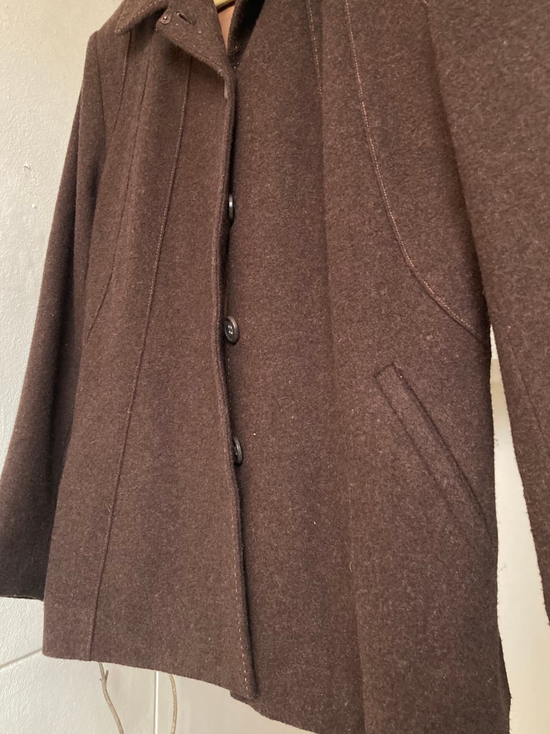 빈티지 브라운 숏 코트 상품이미지3