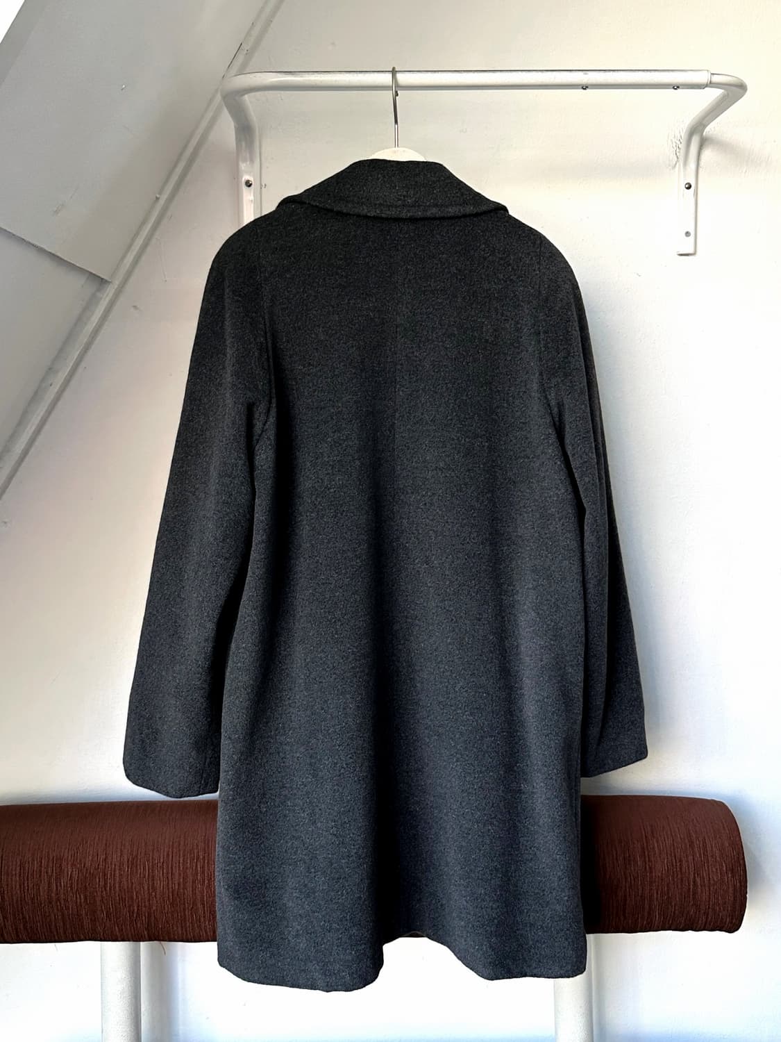 Angora blend brushed fabric mid coat 상품이미지9