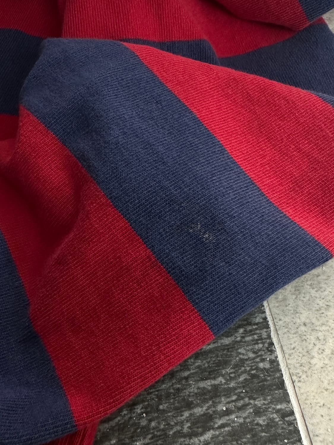 폴로 랄프로렌 스트라이프 데님 럭비 카라 티셔츠 상품이미지7