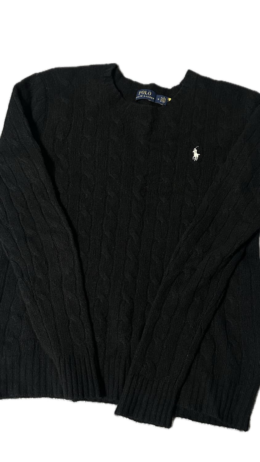 폴로 블랙 꽈배기 니트 🧶 상품이미지1