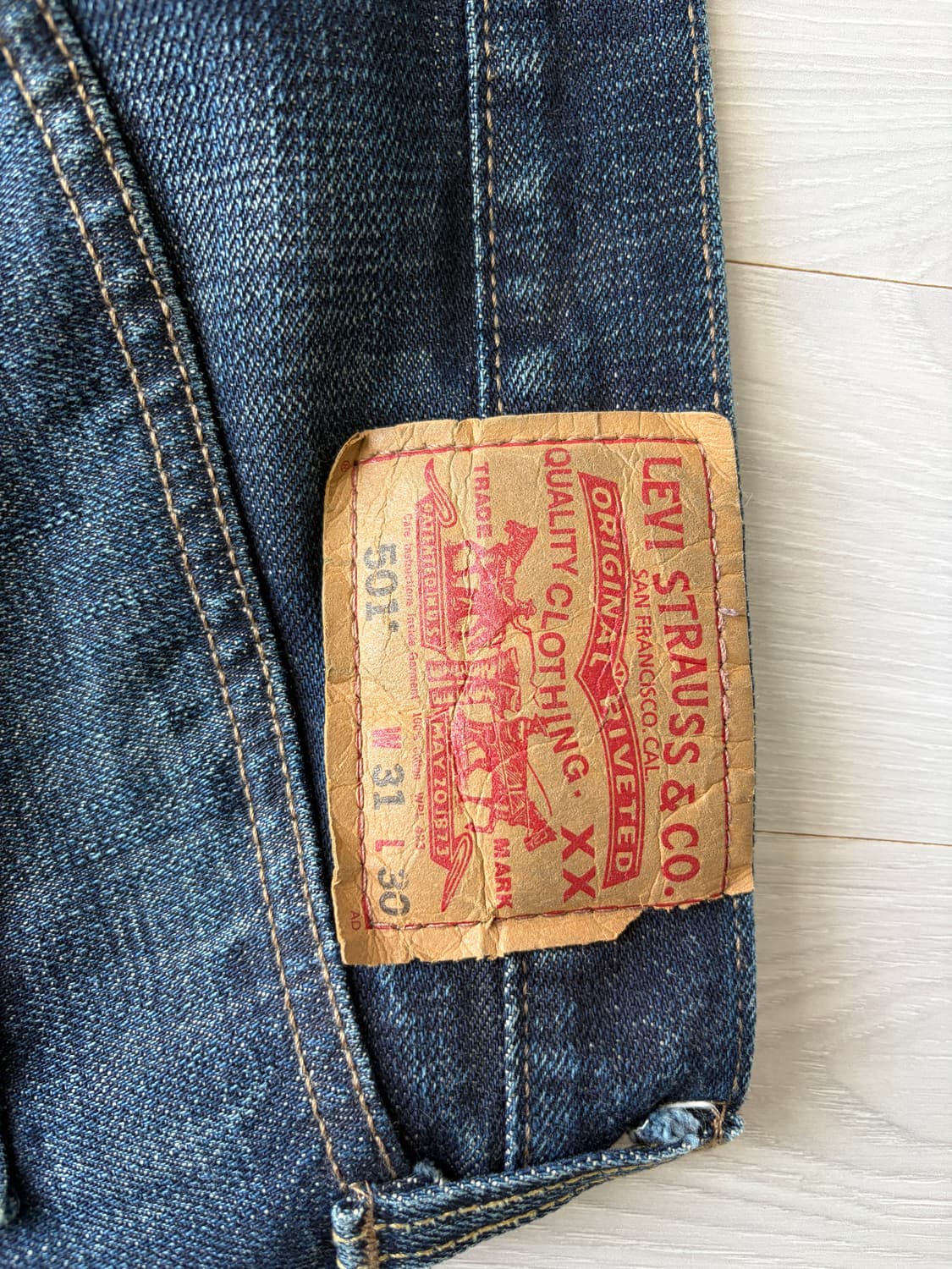 리바이스 501 빈티지 슬럽 데님 상품이미지6