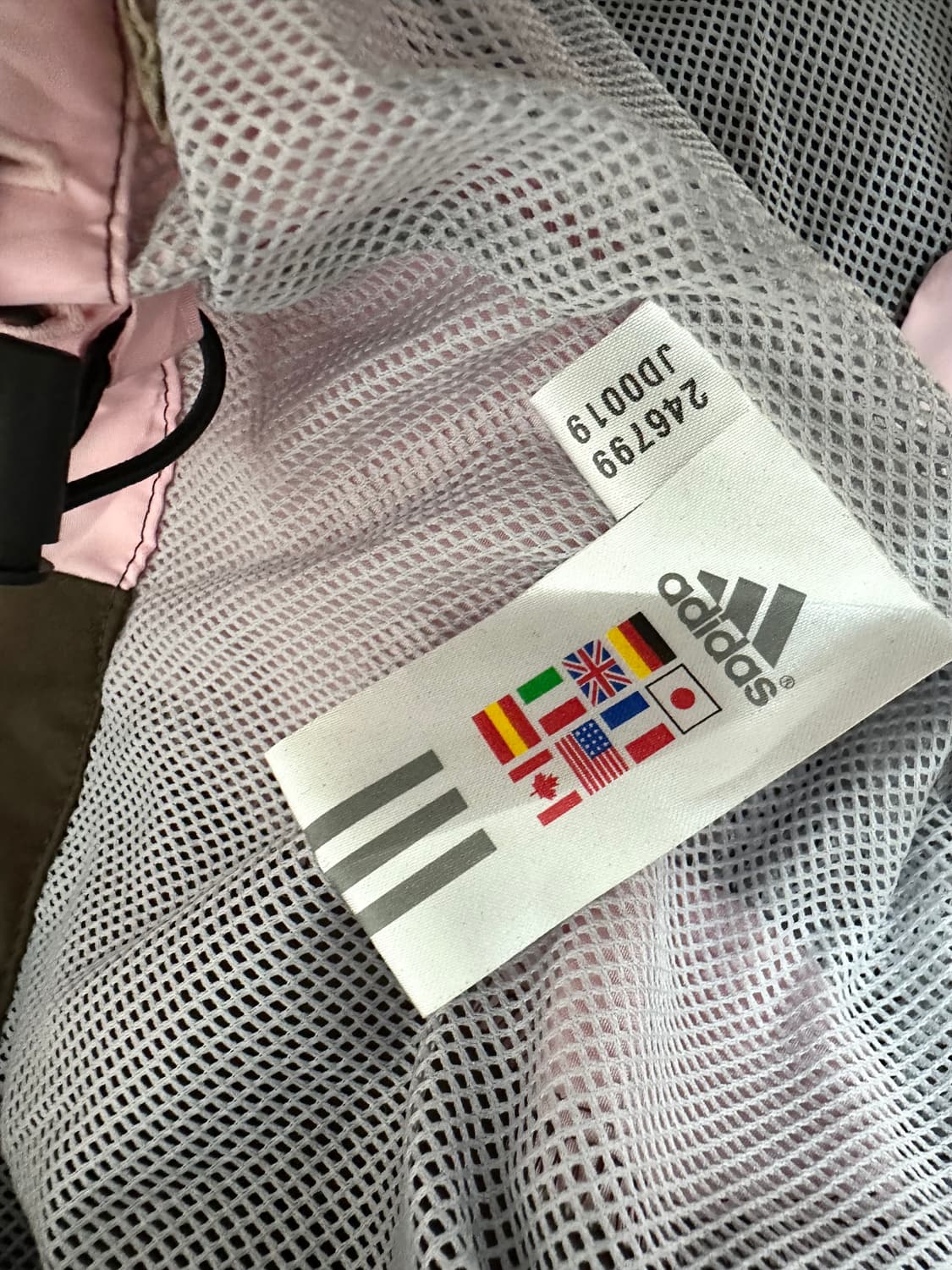 아디다스 브라운 핑크 삼선 바람막이 상품이미지5