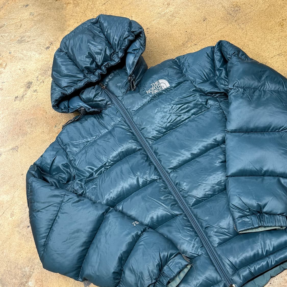 [정품/S] 노스페이스 후드 패딩 블루 b19 상품이미지1