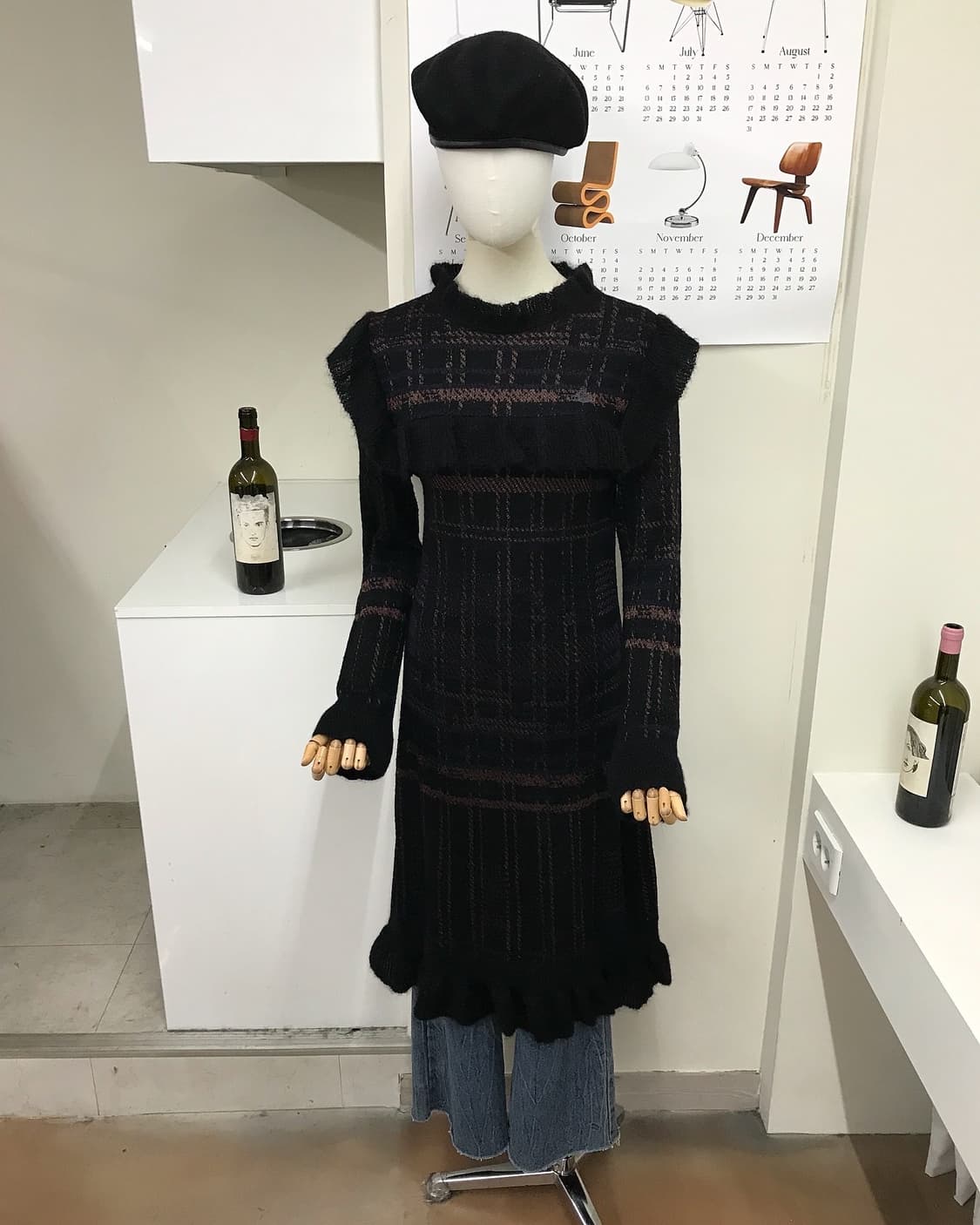 비비안웨스트우드 로고 프릴 니트 롱 원피스 상품이미지6