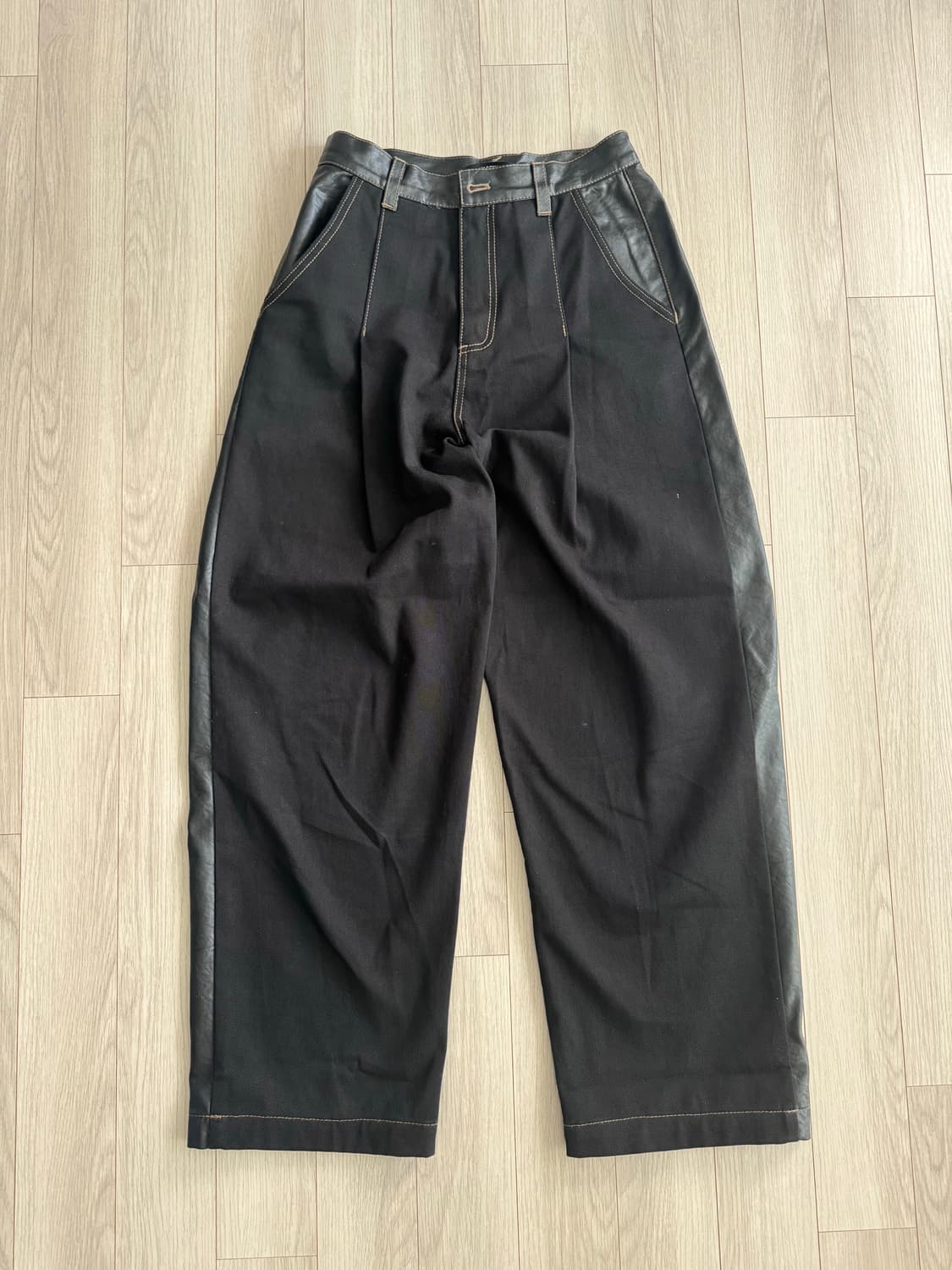 다이애그널 와이드 믹스 팬츠 상품이미지2