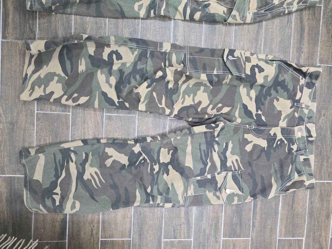 카모 밀리터리 카고 면바지 34사이즈 상품이미지3