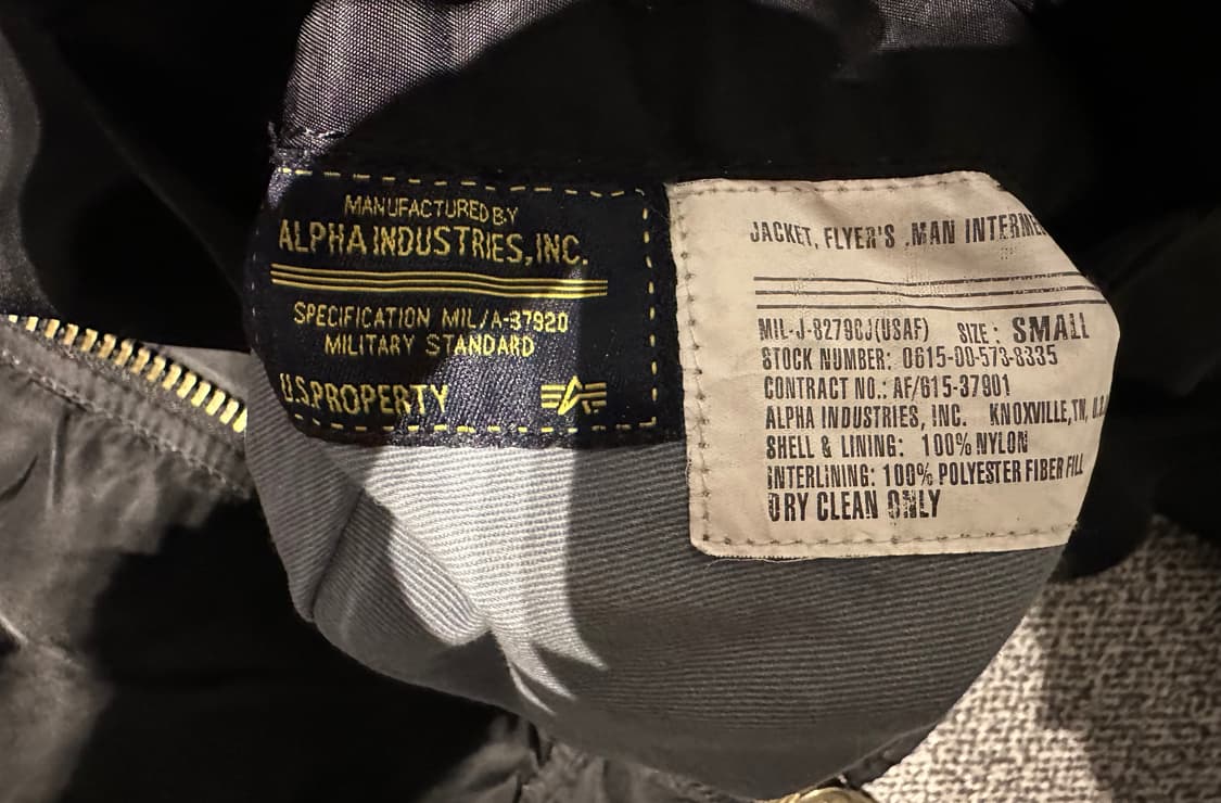 알파인더스트리 ma-1 항공점퍼 s 상품이미지3