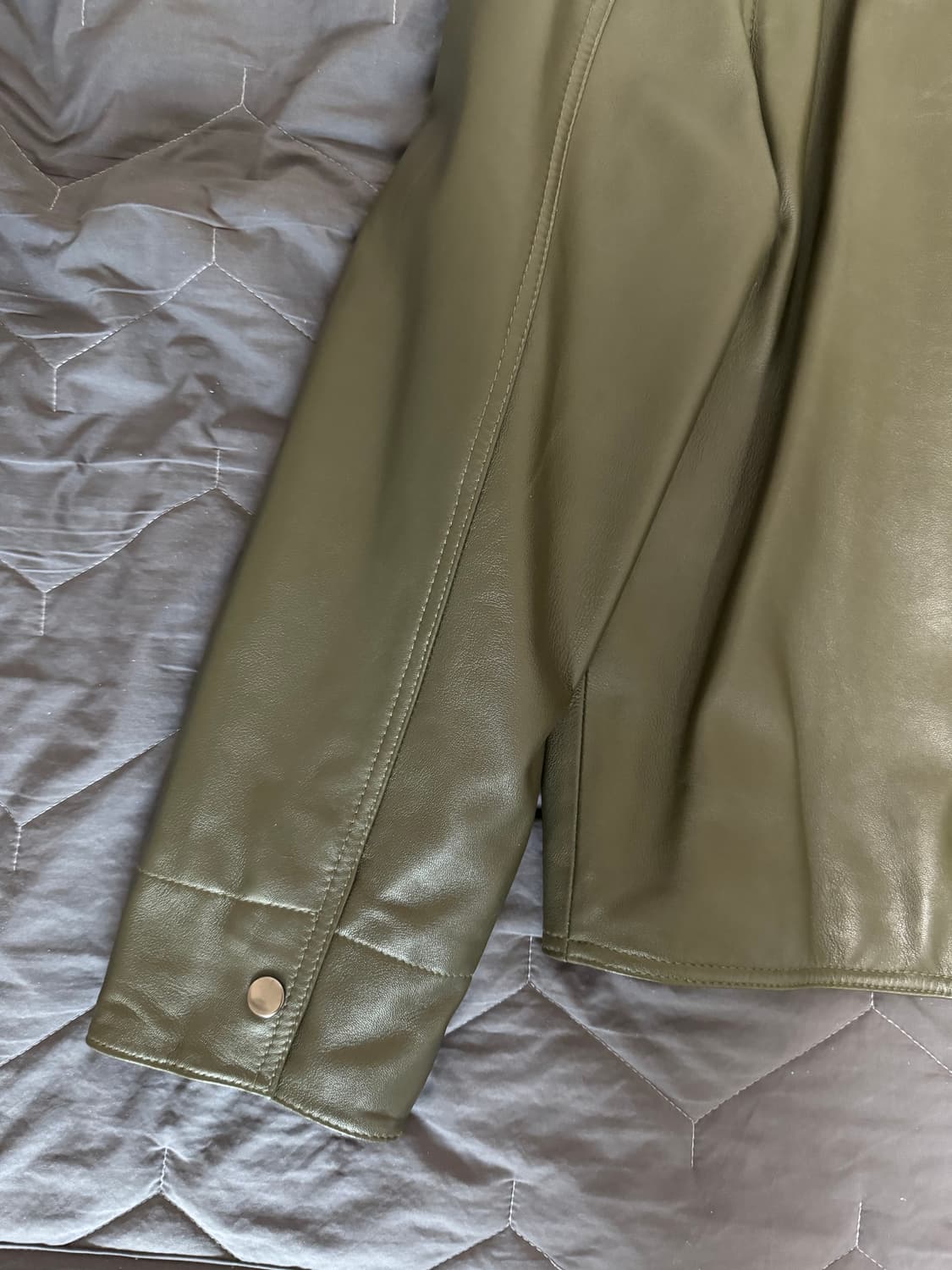 자라 포켓 레더 점퍼 가죽 자켓 L-XL  상품이미지9