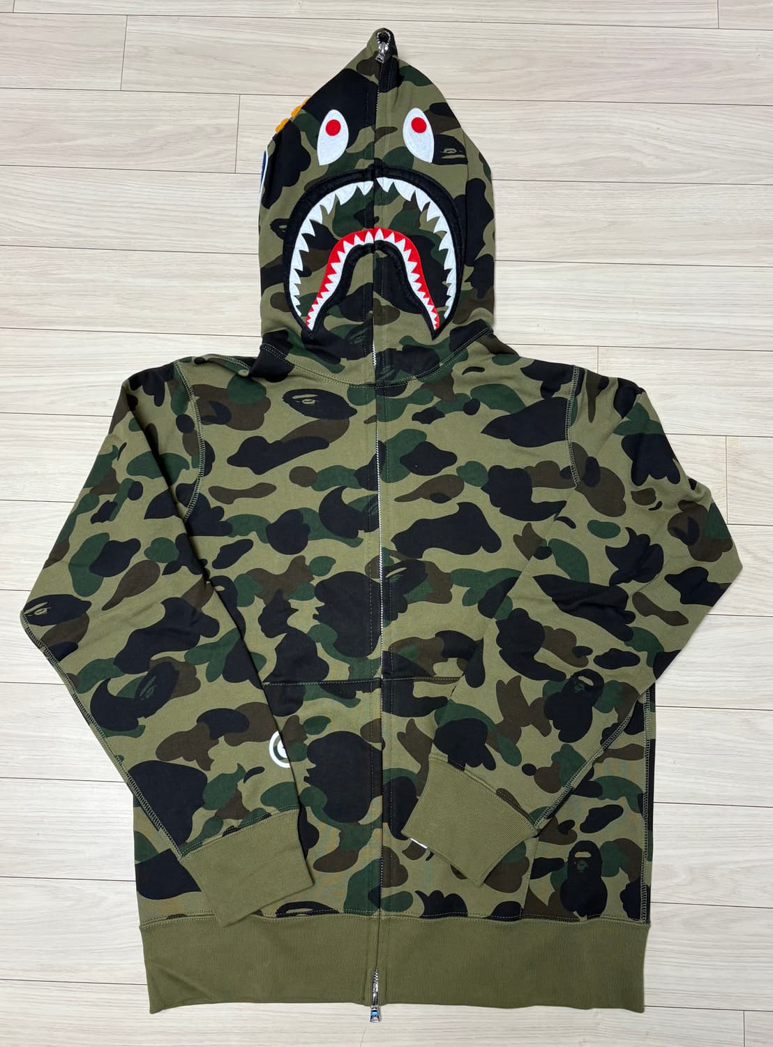 [M] 베이프 카모 샤크 후드집업 녹계 그린 상품이미지1