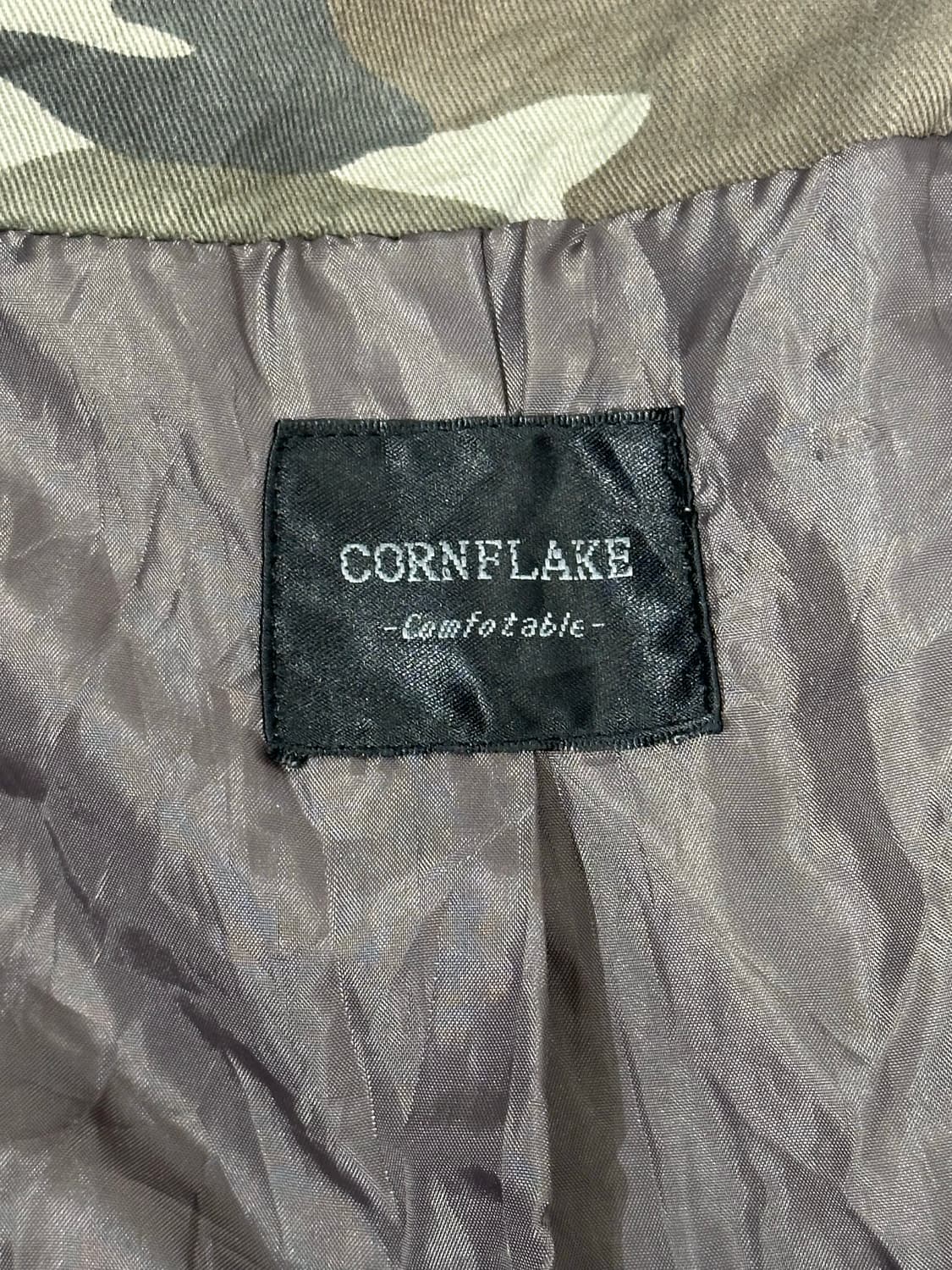 일본 빈티지 밀리터리 카모 후드 야상 갸루 코어 자켓 M 상품이미지6