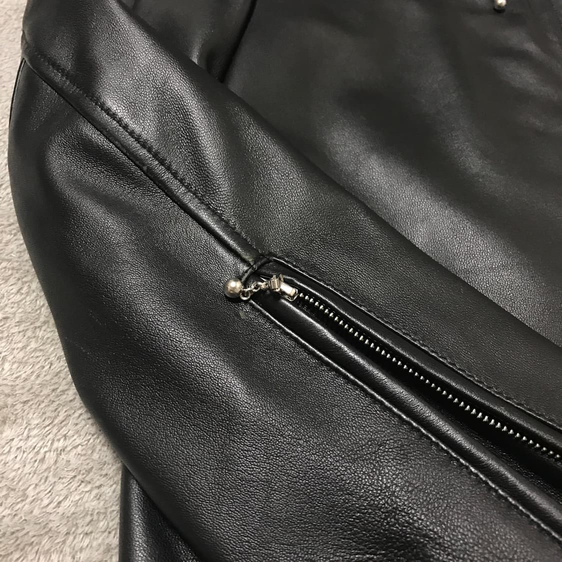 에이징CCC 차이나카라 램스킨 가죽 자켓 XL사이즈 상품이미지3