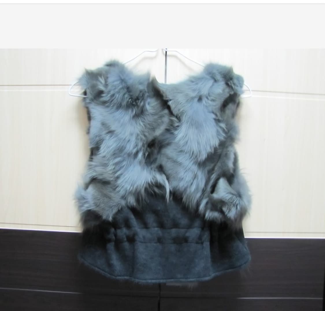 지컷 여우털  베스트 다크그레이. 55.-55반  상태좋음  상품이미지3
