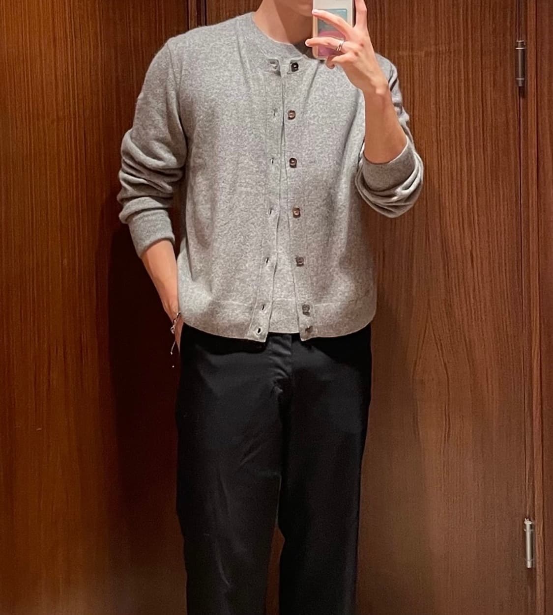 [M]렉토 레이어드 가디건 그레이 상품이미지9