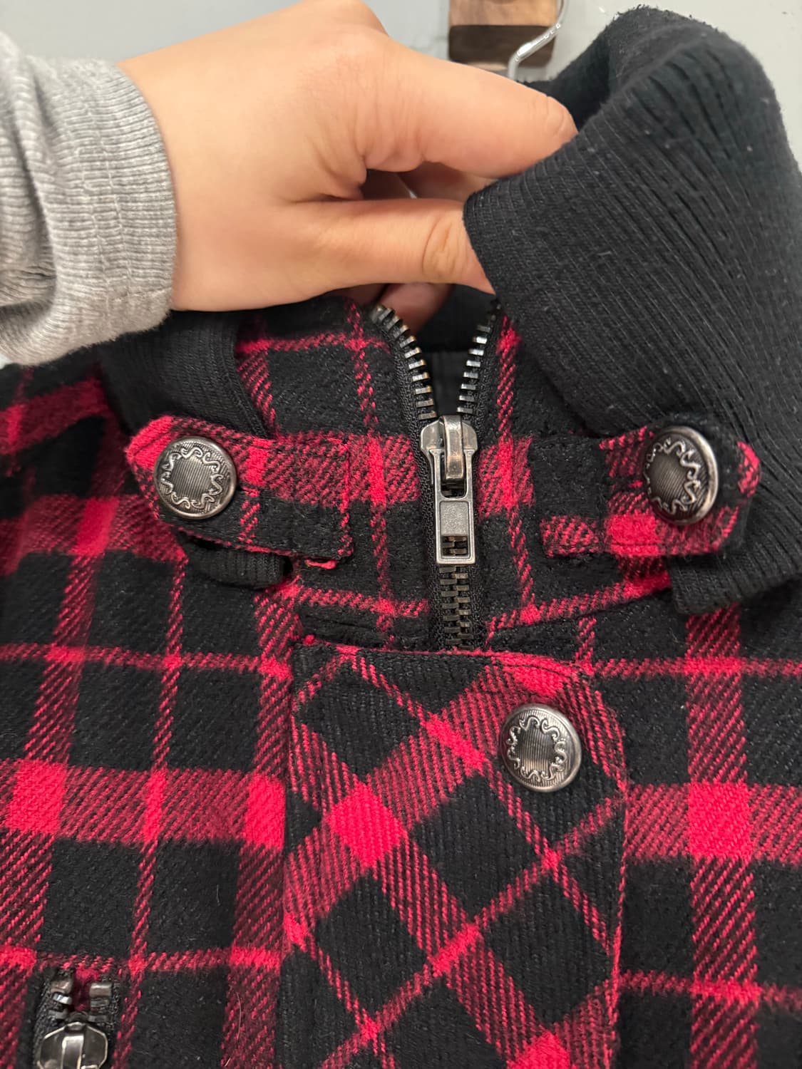 Kitsch hot pink check pattern jacket 상품이미지8