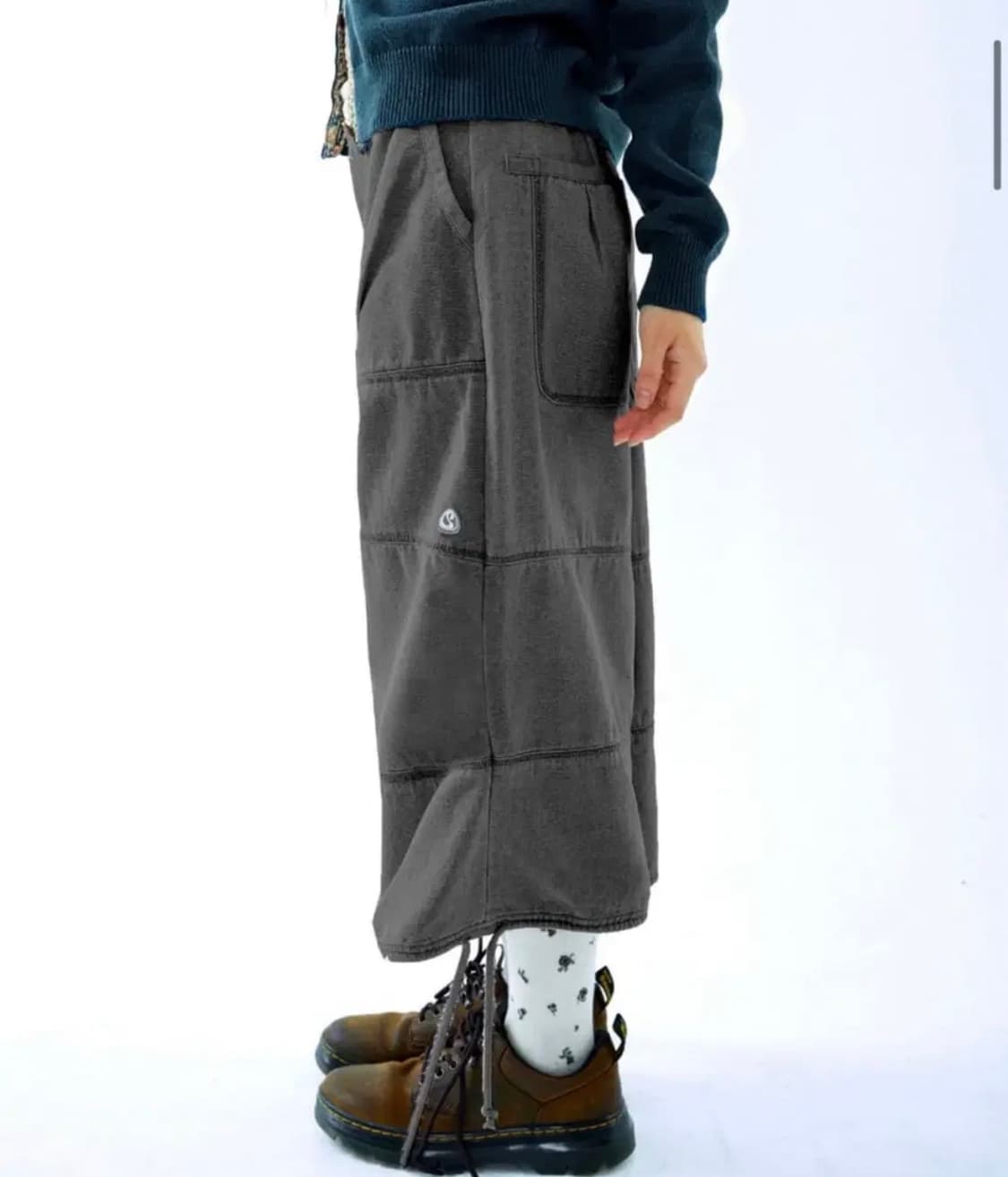 코이세이오 옥스퍼드 지그재그 팬츠 차콜 0사이즈 상품이미지2