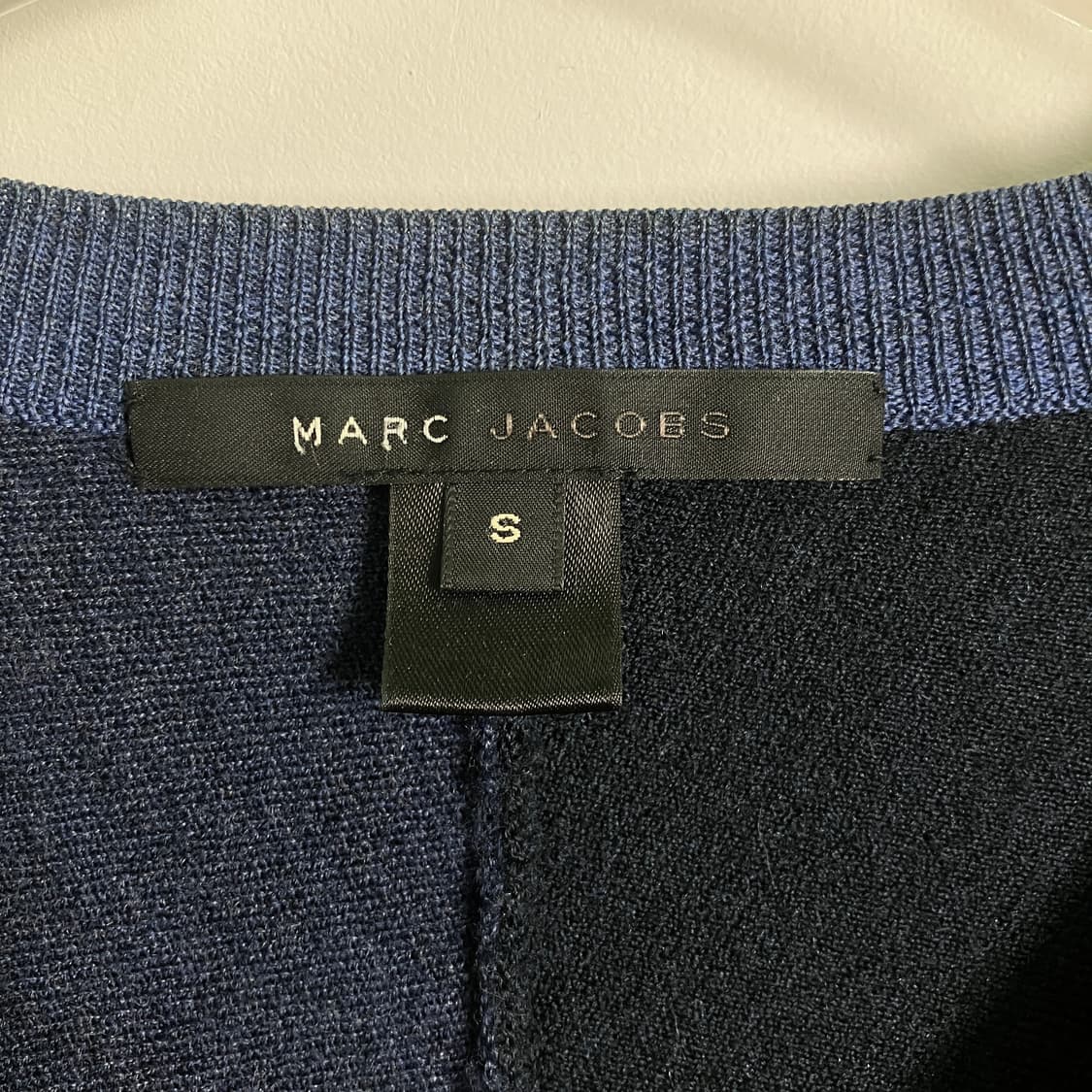 마크제이콥스 블루 패치워크 브이넥 가디건 S 상품이미지3