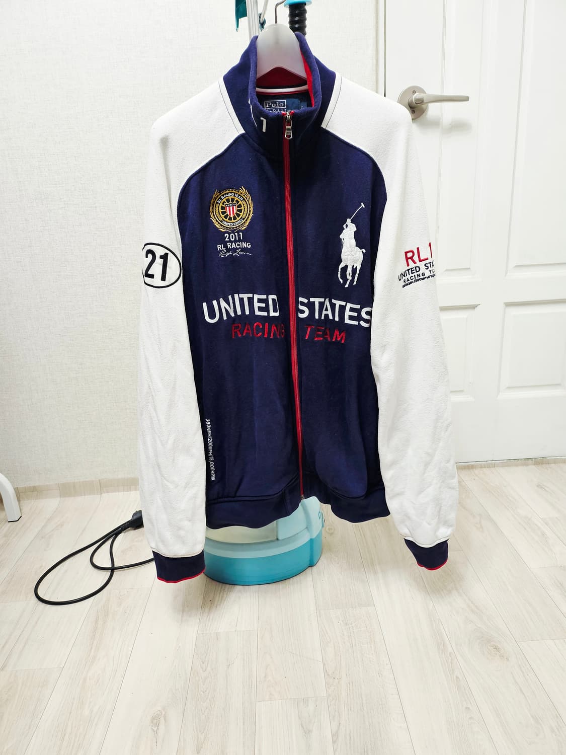 (105~110)XL 랄프로렌폴로 빅포니 USA성조기레이싱 트랙탑집업자켓 상품이미지1