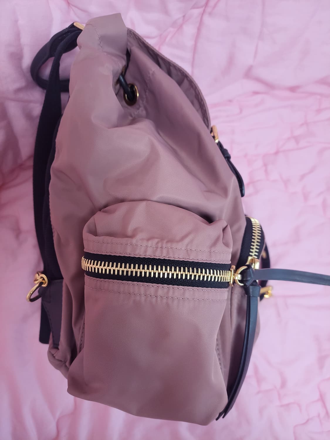 정품)급처상태양호!버버리 핑크 럭색 미디엄 미듐 백팩 연예인가방 상품이미지7