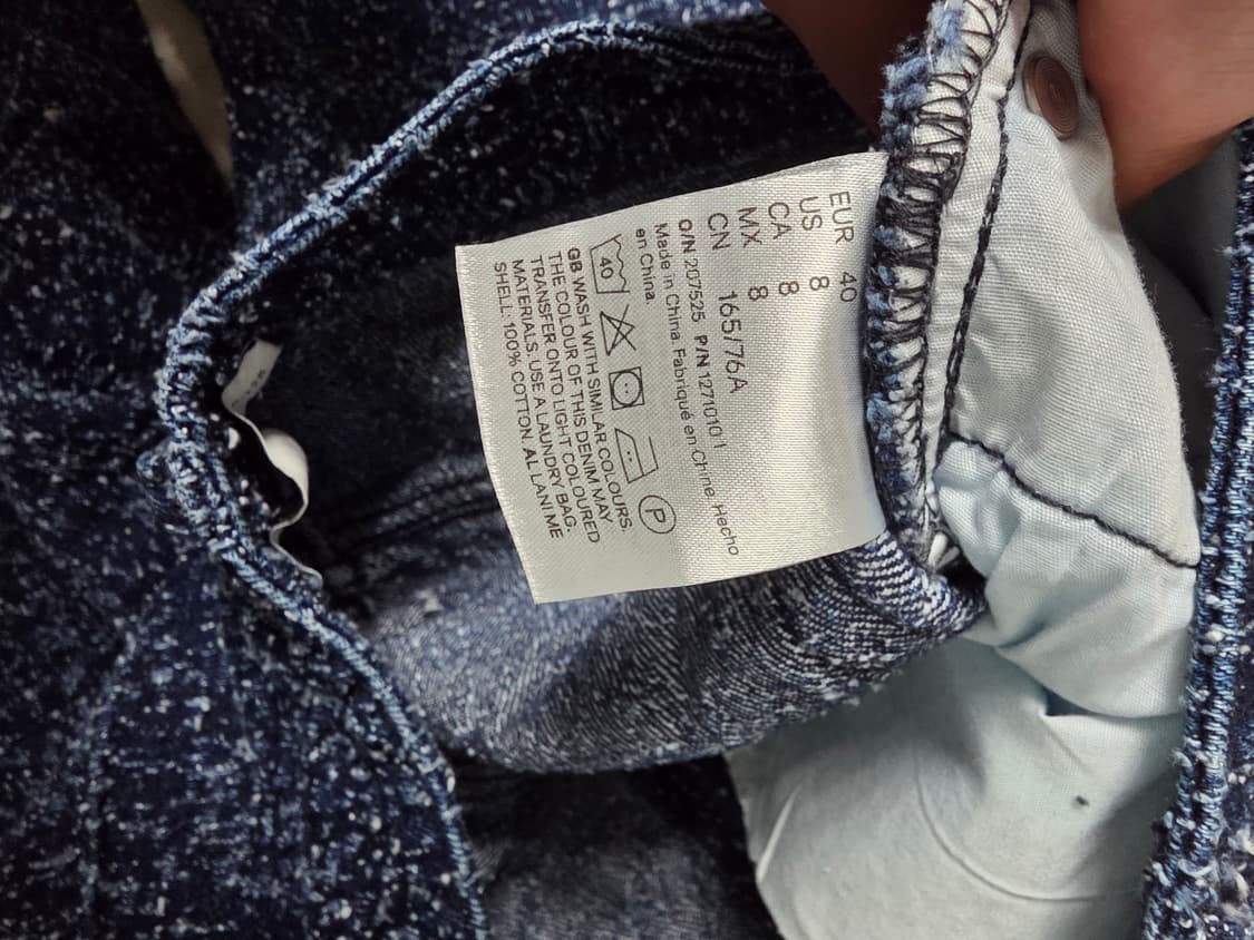 H&M STUDIO 2025 S/S Speckled Denim Trous 상품이미지4