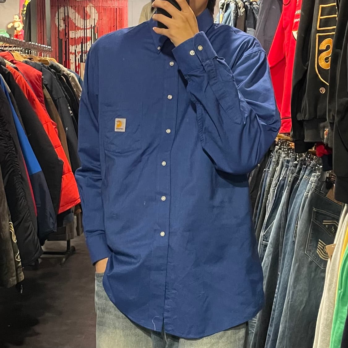 [IM] carhartt 칼하트 블루 긴팔셔츠 상품이미지3