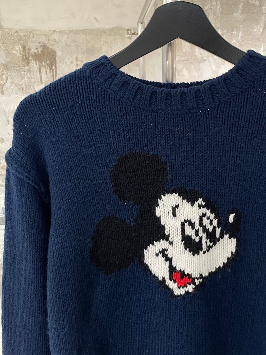 빔즈 보이 x 디즈니 딥 네이비 미키마우스 아칼릭 울 스웨터 상품이미지2
