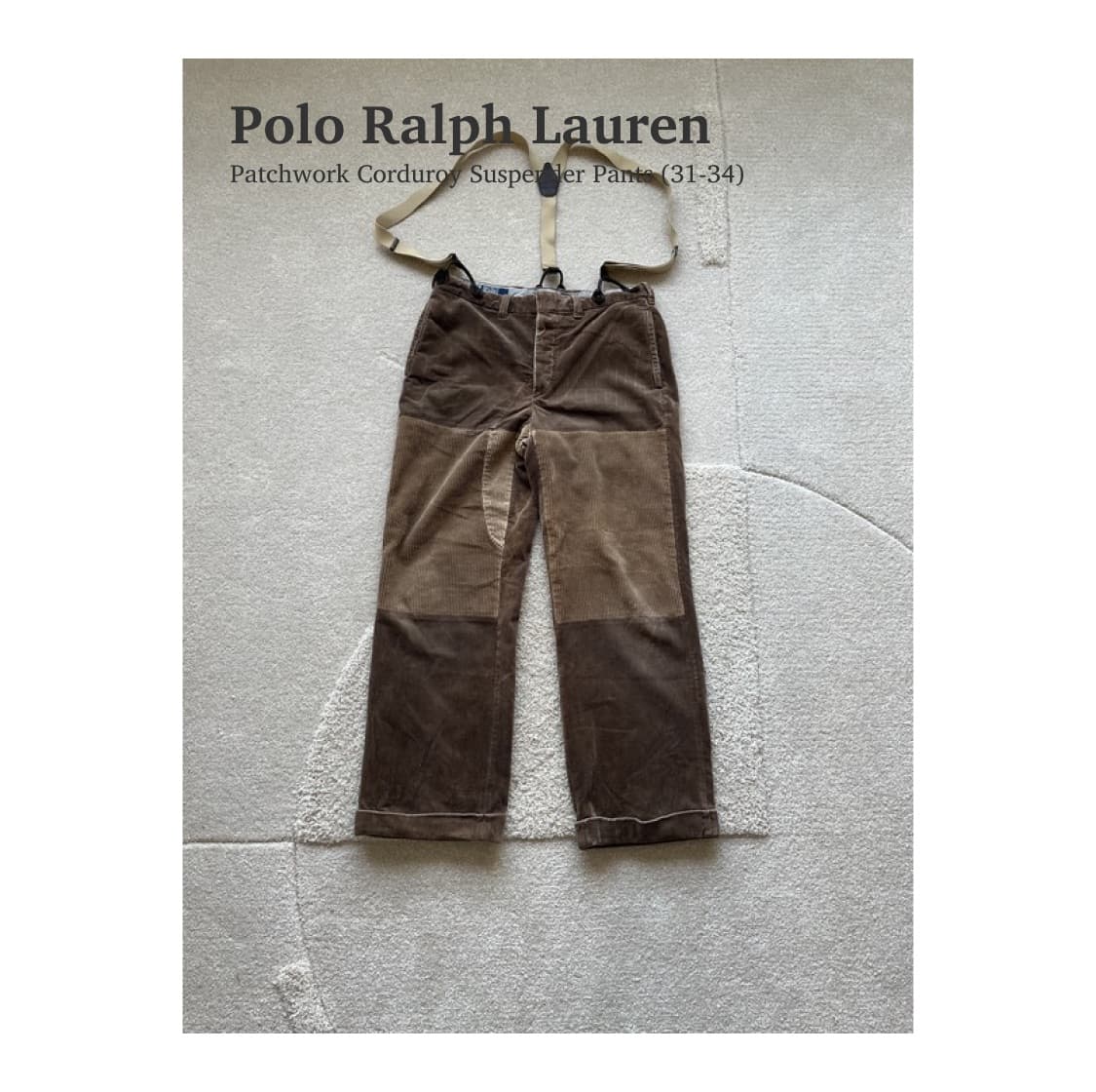 폴로 패치워크 코듀로이 서스펜더 팬츠 (31-34) 상품이미지1