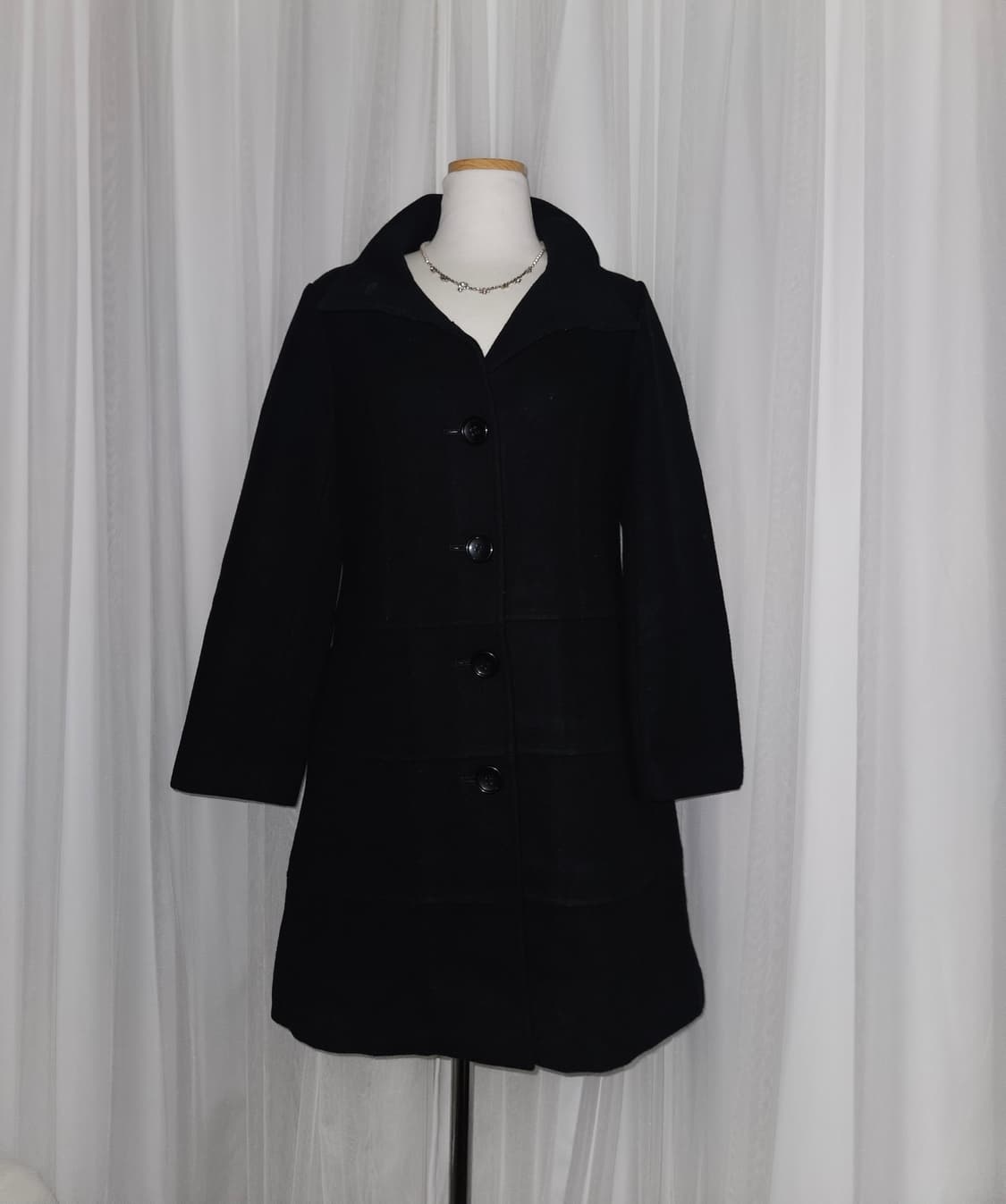 ofuon 빈티지 블랙 코트 니혼진 공겜여주 히메갸루 고딕 고스 상품이미지2