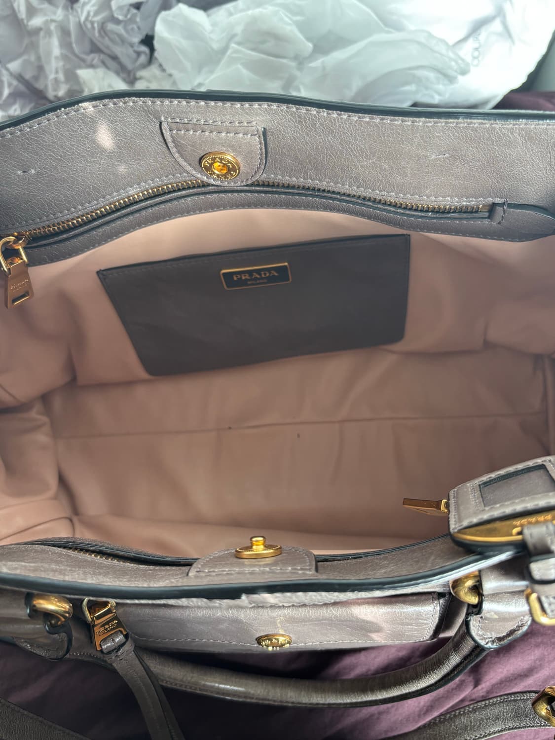 프라다 비텔로 빅백 숄더 크로스 토트백 상품이미지7