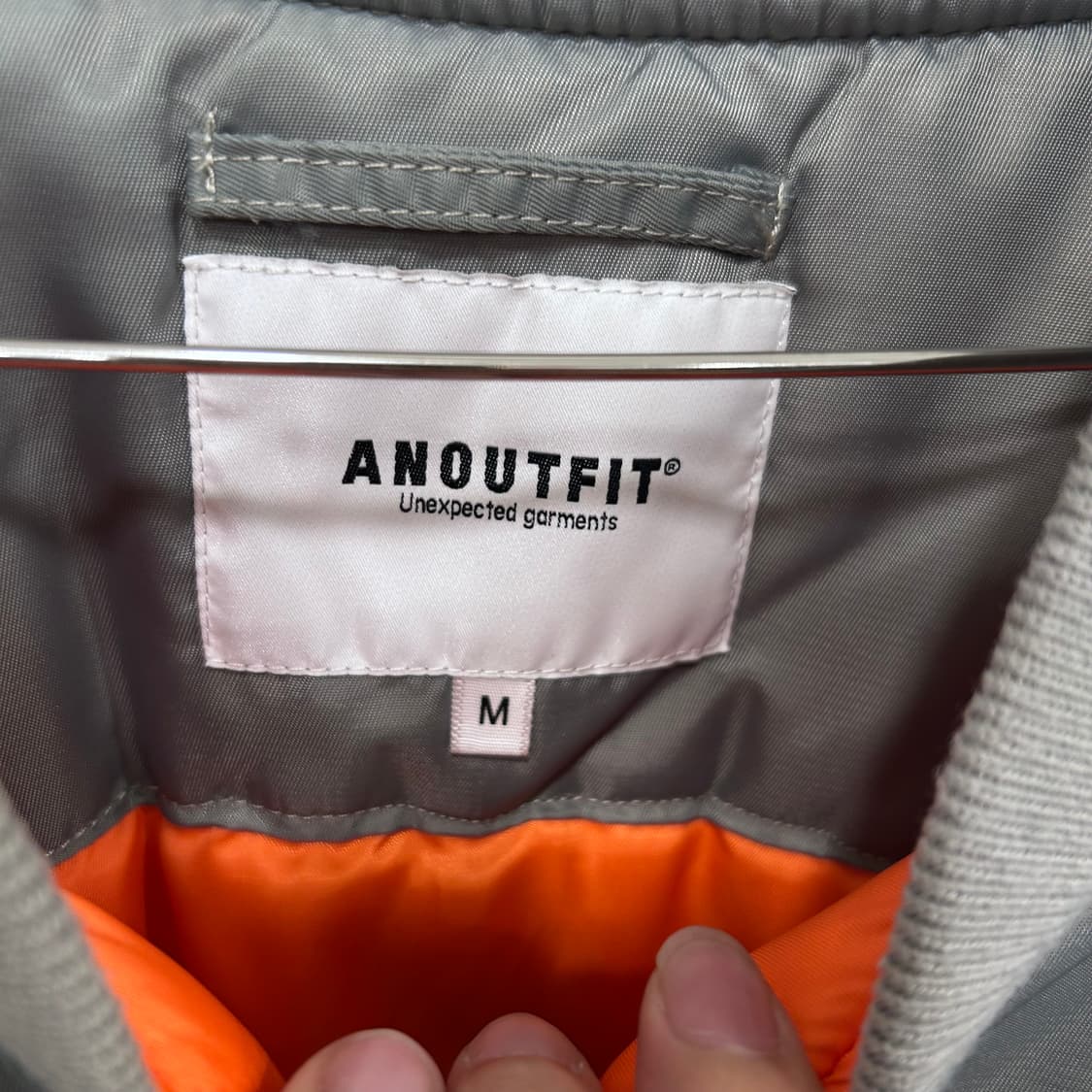 ANOUTFIT 나일론 MA-1 항공 점퍼 자켓 상품이미지3