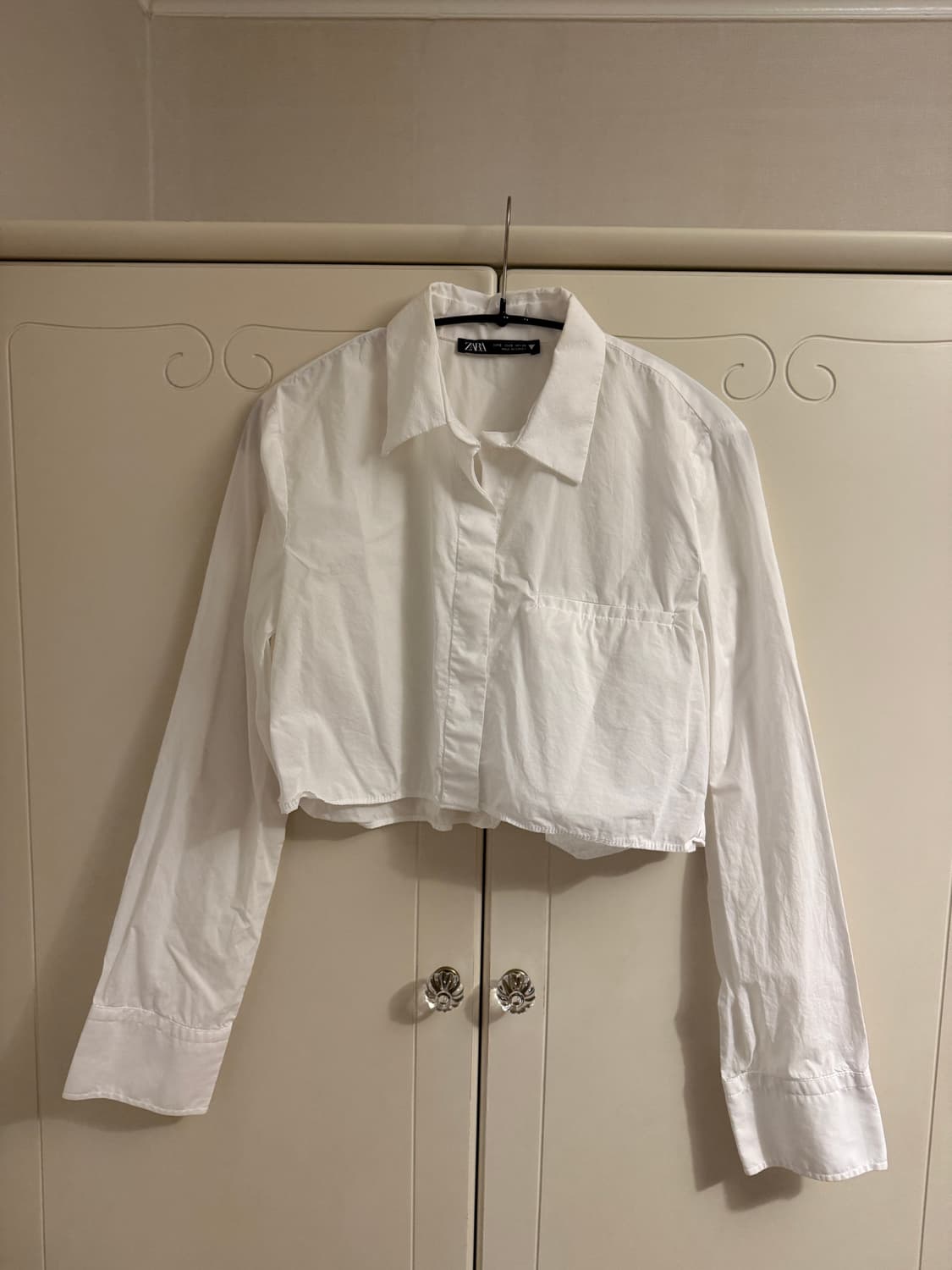 Zara 자라 크롭 화이트 셔츠 상품이미지1