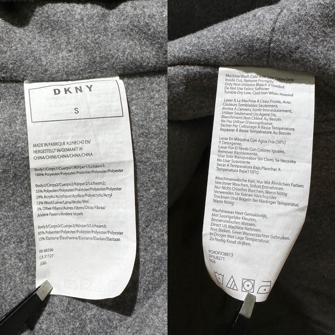 DKNY 리버시블 백로고 롱 후드자켓 상품이미지8