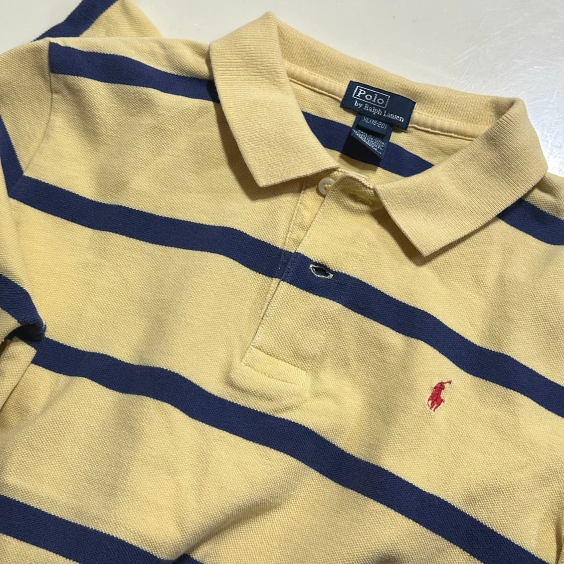 폴로 랄프로렌 옐로우 스트라이프 카라티 상품이미지3