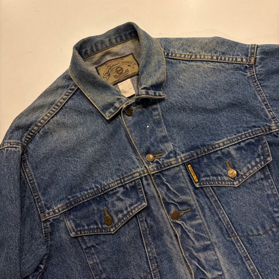 80-90s ARMANI 아르마니 진 빈티지 데님 청자켓 E53 상품이미지3