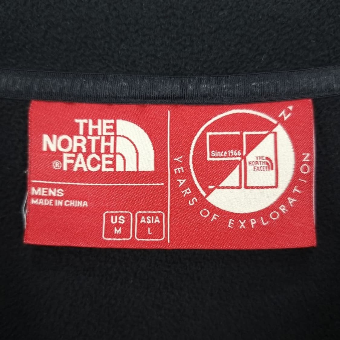 [노스페이스] 로고 자수 플리스 후리스 집업 자켓 블랙 M18945 상품이미지8